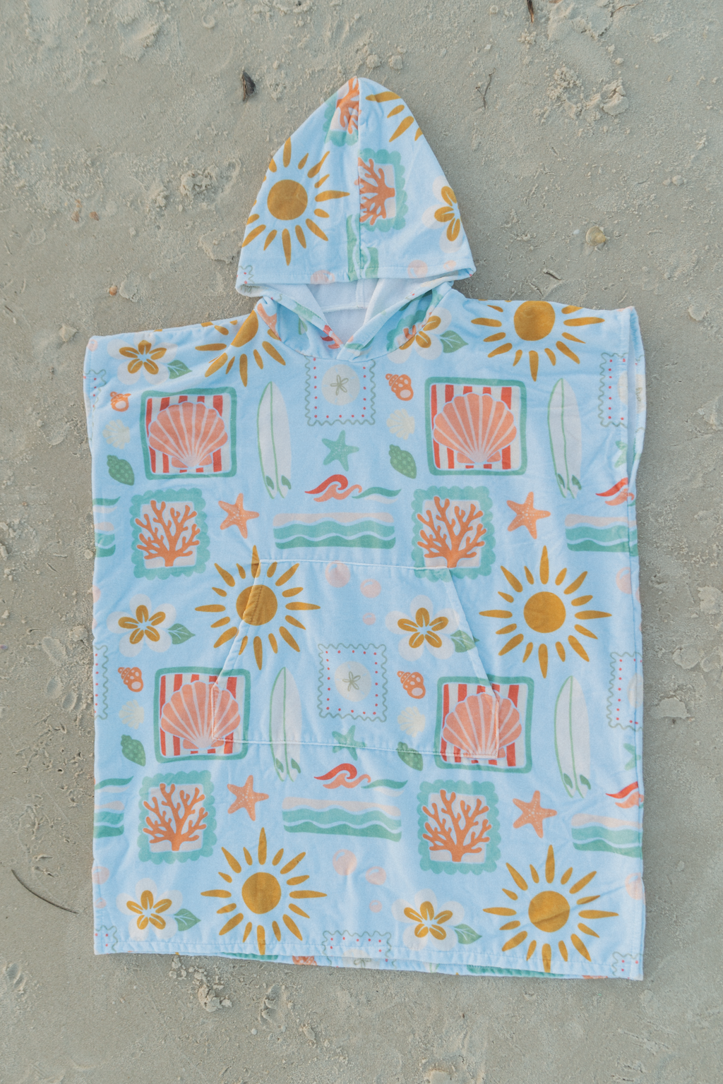 Blue Tide Towel Poncho