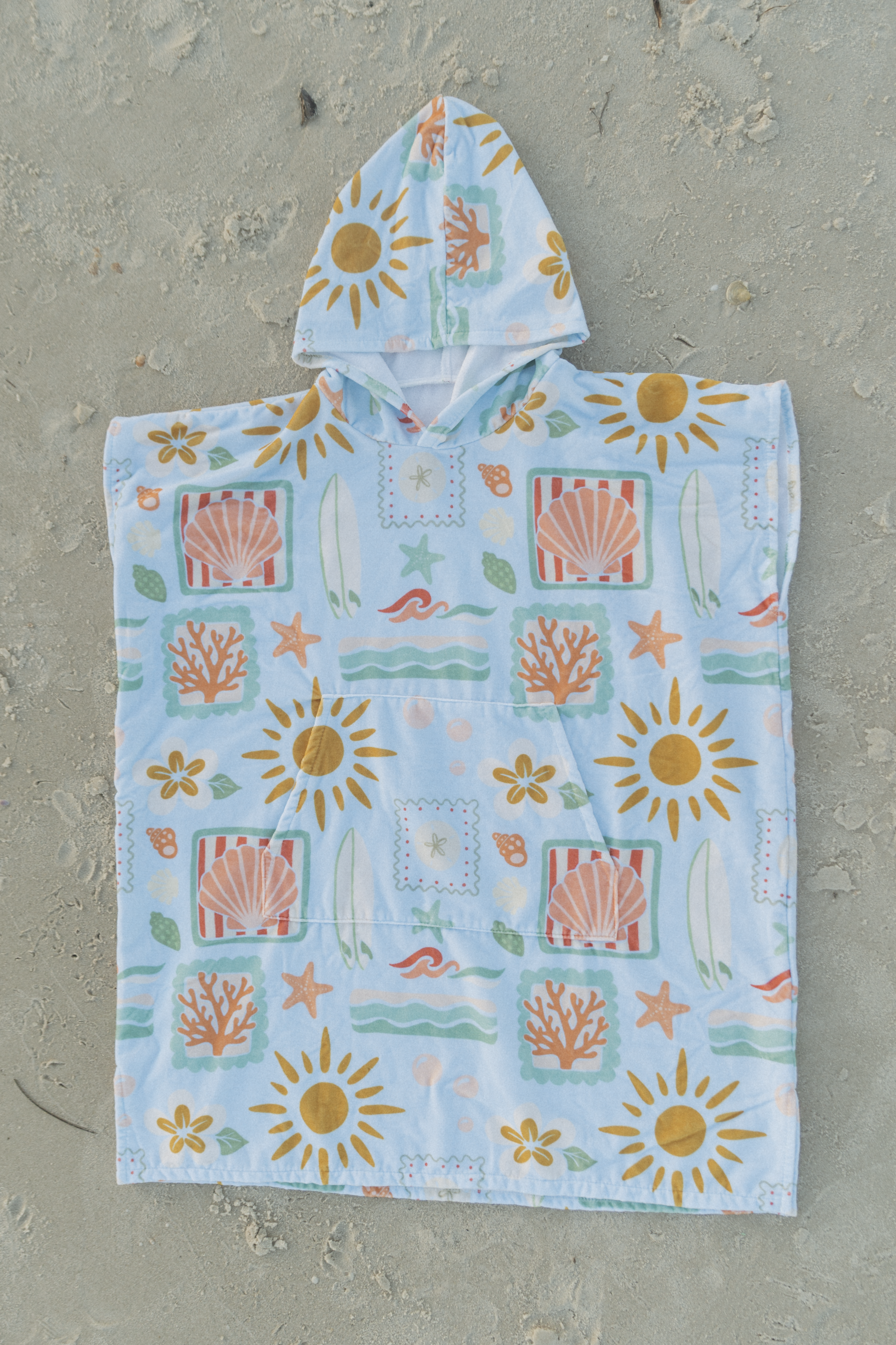 Blue Tide Towel Poncho